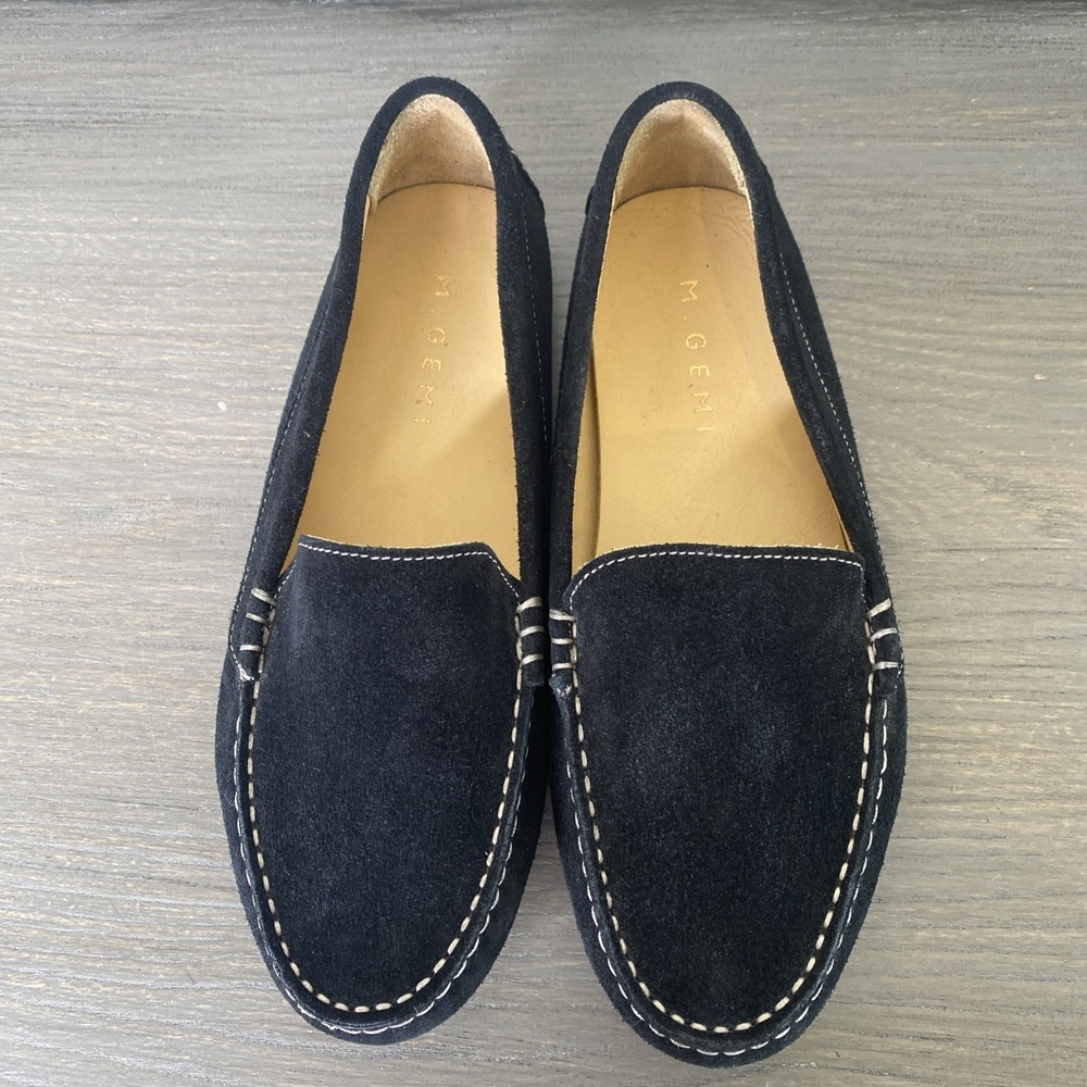 M. Gemi Black Suede Driving Loafer Shoe Womens‎ sz EU 36/US 6 Made in Italy $228